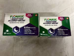 lot 112 image: 5 Packs of Flonase NIghttime Allergy Relief