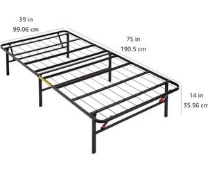 lot 7 image: Amazon Basics Twin Sized Platform Bed Frame