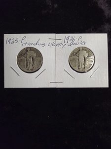 lot 19 image: 1925 - P & 1926 - P  Standing Liberty Quarters