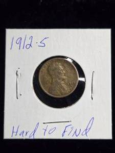 lot 36 image: 1912 -S- Lincoln Cent   Hard to Find Date