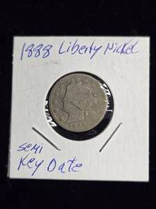 lot 37 image: 1888 Liberty Nickel Semi Key Date