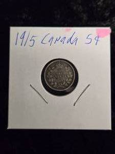 lot 60 image: 1915 Canadian 5 cents