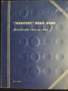 lot 11 image: Mercury  Dime Book   1916 -1945 - 36 Dimes
