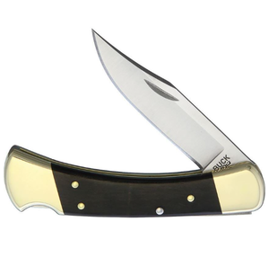 lot 354 image: Buck 110 Hunter Lockback Knife Ebony Wood Handles