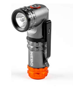 lot 355 image: LOT OF 2 NEBO Franklin Swivel 600 Lumen COB LED Gray Rechargeable Handheld Work Light