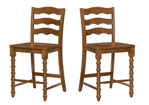 lot 54 image: 2PCS Pioneer Woman Harper Counter-Height Wood Stools