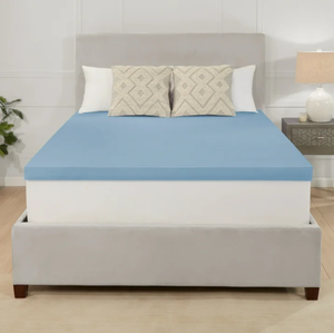lot 111 image: King Size Mainstays 3 Memory Foam Mattress Topper