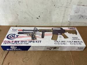 lot 280 image: Colt Spring M4 and Pistol Combo Kit, Two-Tone Tan & Black