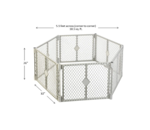 lot 225 image: Toddleroo by North States Superyard Explorer Baby Play Yard, Color Gray