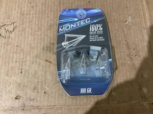 lot 308 image: 3PCS G5 Outdoors Original Montec 100 Grain Steel Arrowheads
