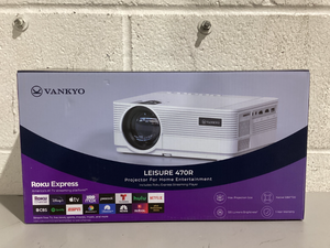 lot 536 image: VANKYO Leisure 470 HD Mini Projector with Roku Express Streaming Player, 50000 Hrs LED Life, 240 Display Screen for Home Theater & Outdoor Movies