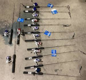 lot 547 image: LOT OF 13 Shakespeare Ice Fishing Rods