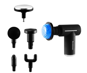 lot 193 image: Brookstone Cordless Hot and Cold Percussion Deep Tissue Massager Gun, 6 Intensity Levels