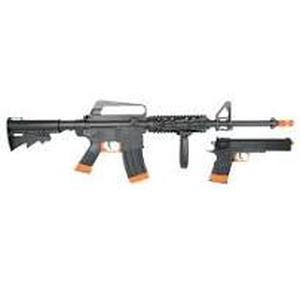 lot 340 image: Colt M4 RIS Airsoft Rifle and 1911 Airsoft Pistol Kit - 6mmAirsoft BB