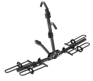 lot 630 image: Hyper Tough 80 lbs. Capacity Foldable Hitch-Mount Platform 2-Bike Car Rack 10104071