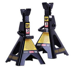 lot 650 image: Torin Black Jack 3 Ton Jack Stands, Black, T43002W