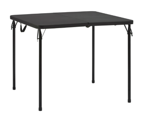 lot 654 image: Mainstays 34 Square Resin Fold-in-Half Table