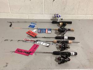 lot 558 image: LOT OF 5 Shakespeare Ice Fishing Rods