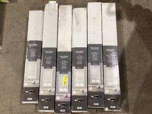 lot 657 image: LOT of 6 Better Homes & Gardens Miscellaneous Cordless Faux Wood Horizontal Blinds, White