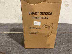 lot 712 image: LOT OF 2 Black Smart Sensor Trash Cans