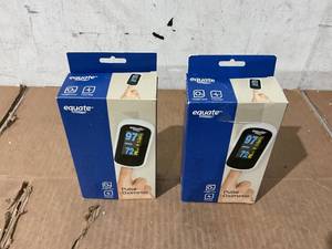 lot 345 image: LOT OF 2 Equate Fingertip Pulse Oximeter