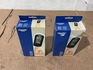 lot 346 image: LOT OF 2 Equate Fingertip Pulse Oximeter