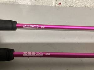 lot 586 image: LOT OF 5 Zebco Fishing Rod and Reel