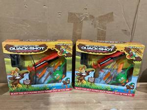 lot 422 image: LOT OF 2 Top Secret Toys Hovertech Quack-Shot Self-Flying Target Game