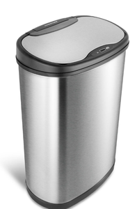 lot 443 image: Nine Stars 13.2 Gallon Trash Can, Motion Sensor Kitchen Trash Can, Stainless Steel