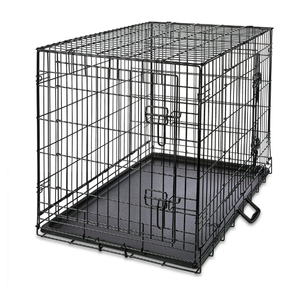 lot 514 image: Vibrant Life Double Door Metal Wire Dog Crate with Leak-Proof Pan and Divider, 36 inch