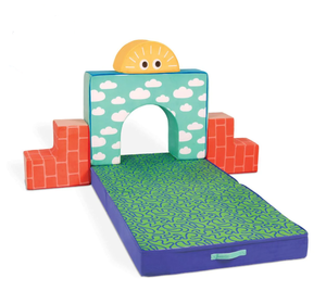 lot 520 image: Battat Cloud Castle Foam Fort Building Set with 5 Multicolor Play Shapes