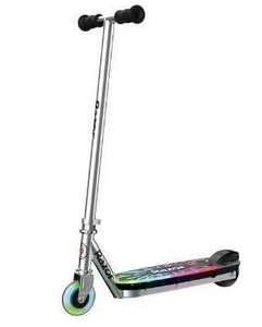 lot 532 image: Razor Color Rave Electric Scooter  LED Light-Up Deck, Lightweight, up to 7.5 mph, for Child Ages 8