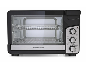 lot 678 image: Hamilton Beach Easy View XL Toaster Oven with Sure-Crisp Air Fry, 1750W, 6 Slice Capacity, 31460