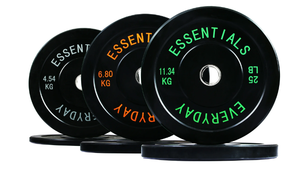 lot 685 image: BalanceFrom Black Bumper Plate Set, Includes 10 lb Pair, 15 lb Pair, and 25 lb Pair Black