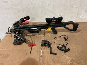 lot 37 image: Killer Instinct Fiery 400 Crossbow Package with RDC Crank Cocking Device