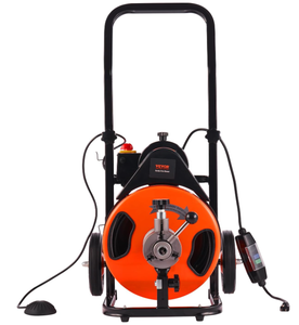 lot 113 image: VEVOR Drain Cleaning Machine 100 x 38, Sewer Snake Machine Auto Feed