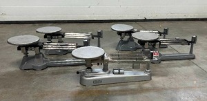 lot 12 image: 5x Ohaus Triple Beam Balance Scales