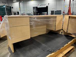 lot 106 image: 2x Blonde Credenzas
