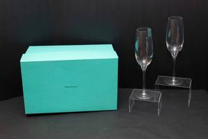 Tiffany & Co. Crystal Champagne Flutes – Set of Two
