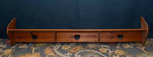 lot 59 image: Long Wooden Pine Wall Shelf
