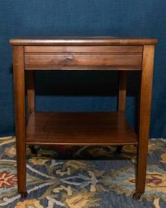 lot 68 image: Vintage 1940s Swivel TV Stand  Midcentury Modern