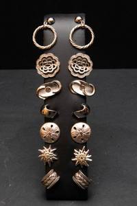lot 122 image: 7 Pairs of Silver Tone Clip-On Earrings
