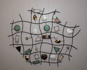 lot 179 image: Geometric Metal Wallhanging