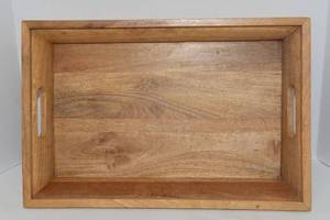 lot 202 image: Smith and Hawken Large Wooden Tray