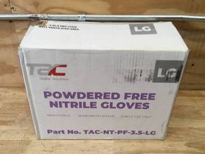 lot 65 image: Case of TAC Powdered Free Nitrile Gloves Size Large