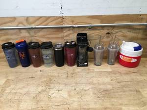 lot 106 image: Assorted Lot of To-Go Mugs and Bottles