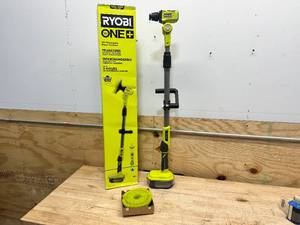 lot 72 image: RYOBI ONE 18V Cordless Telescoping Power Scrubber (Tool Only)