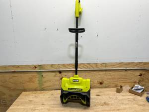 lot 75 image: RYOBI 40V 12 WHEELED SNOW SHOVEL- Tool Only