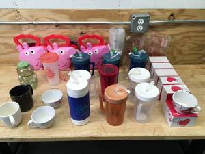 lot 171 image: Lot of Various Mugs, To-Go Mugs and Cups