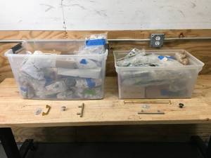 lot 42 image: Lot of 2 Bins of Cabinet Handles